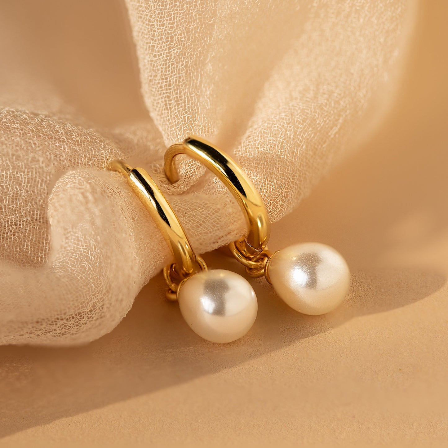 Dainty Pearl Drop Earrings Margot