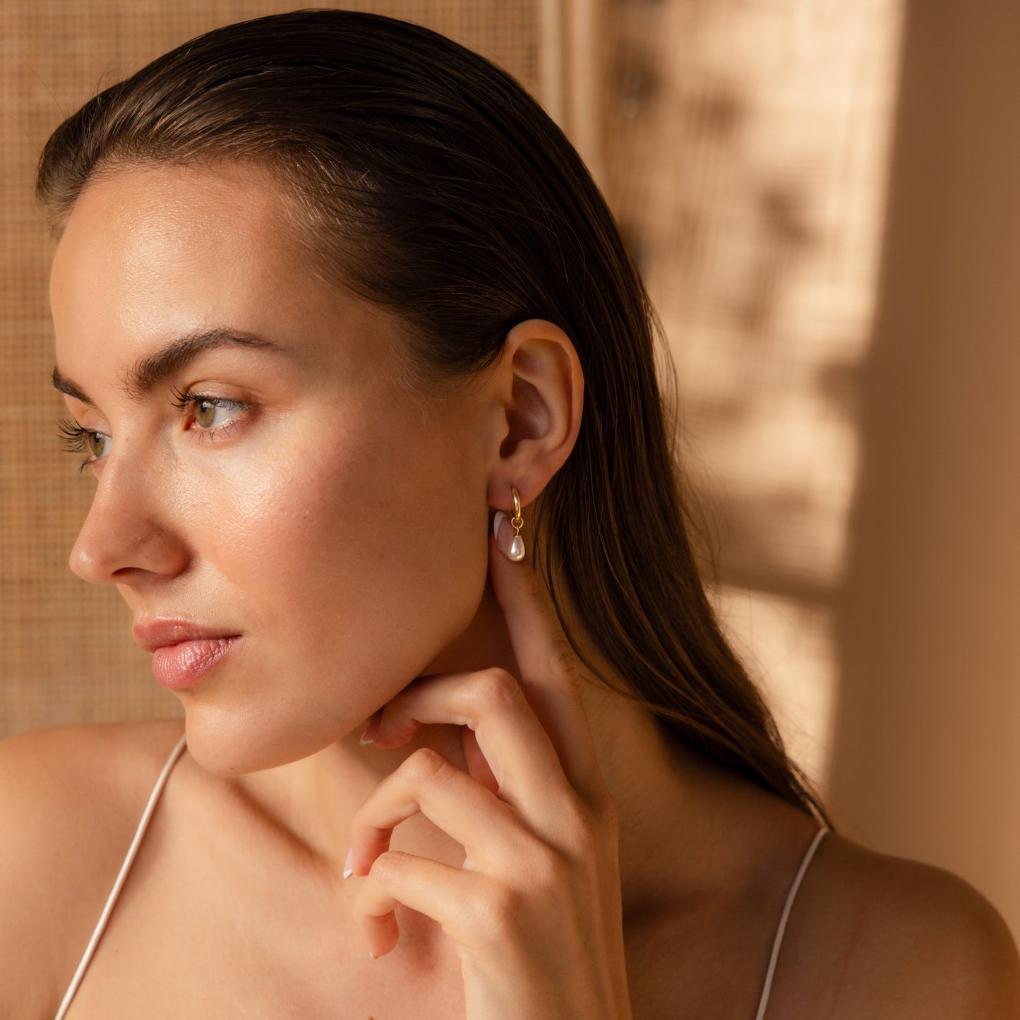 Dainty Pearl Drop Earrings Margot