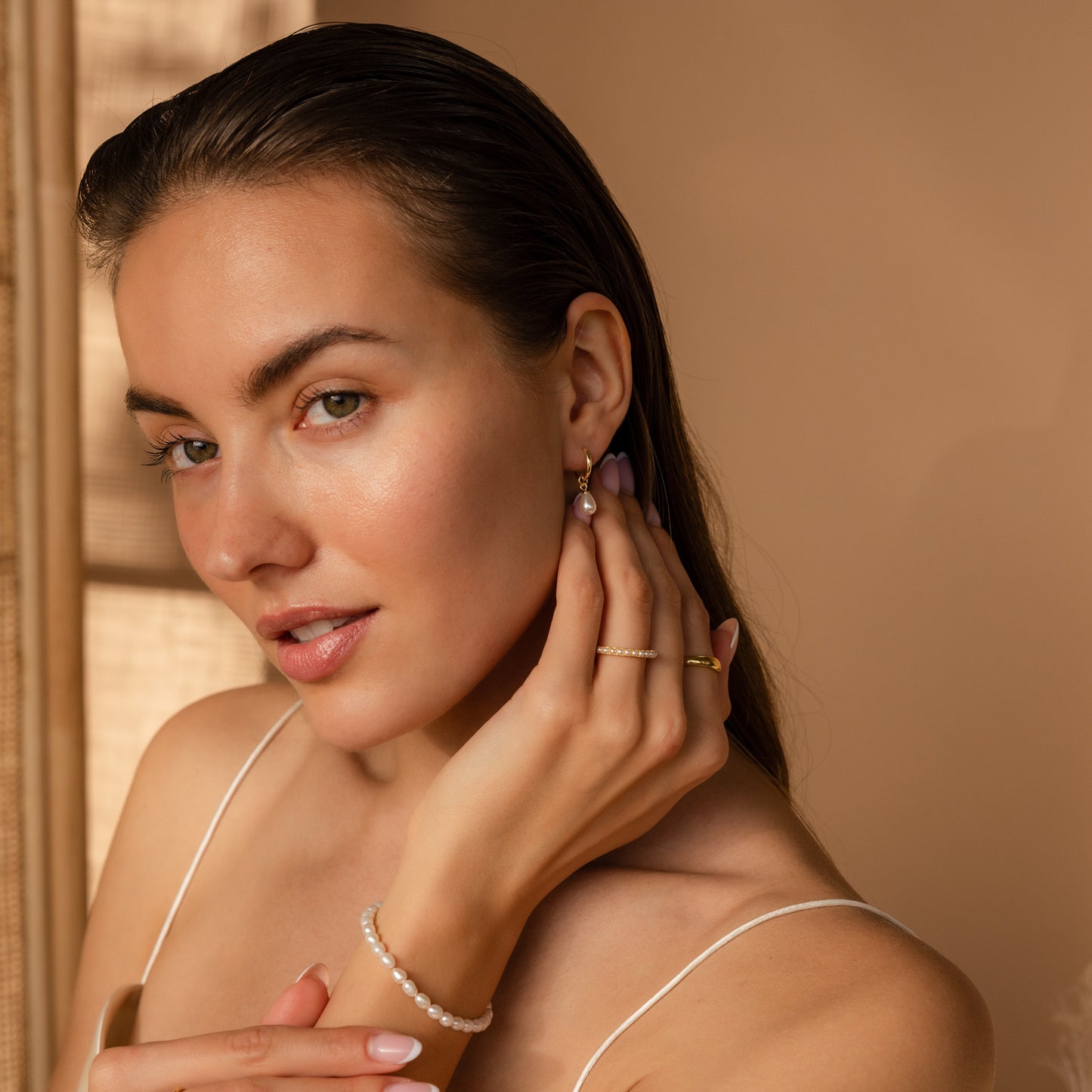 Dainty Pearl Drop Earrings Margot
