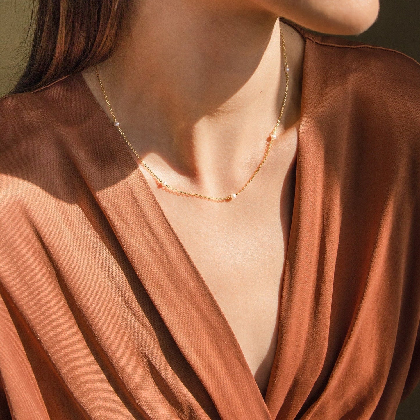 Dainty Pearl Necklace Margot