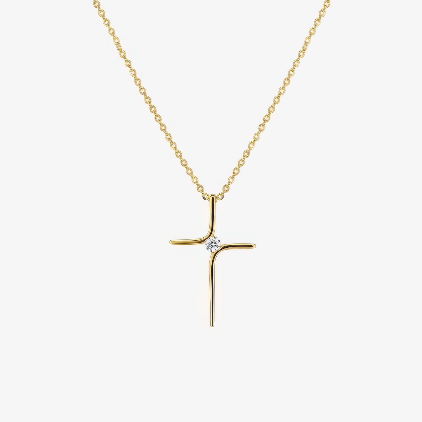 Delicate Gold Cross Necklace Margot