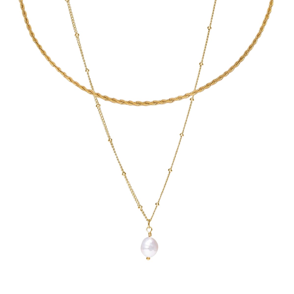 Double Layered Gold Necklace Margot
