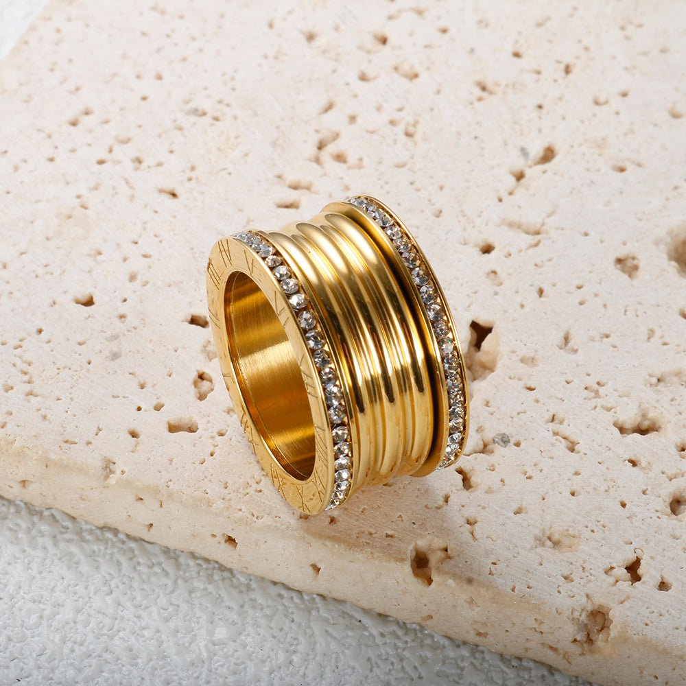 Elegant Roman Numeral Ring Margot