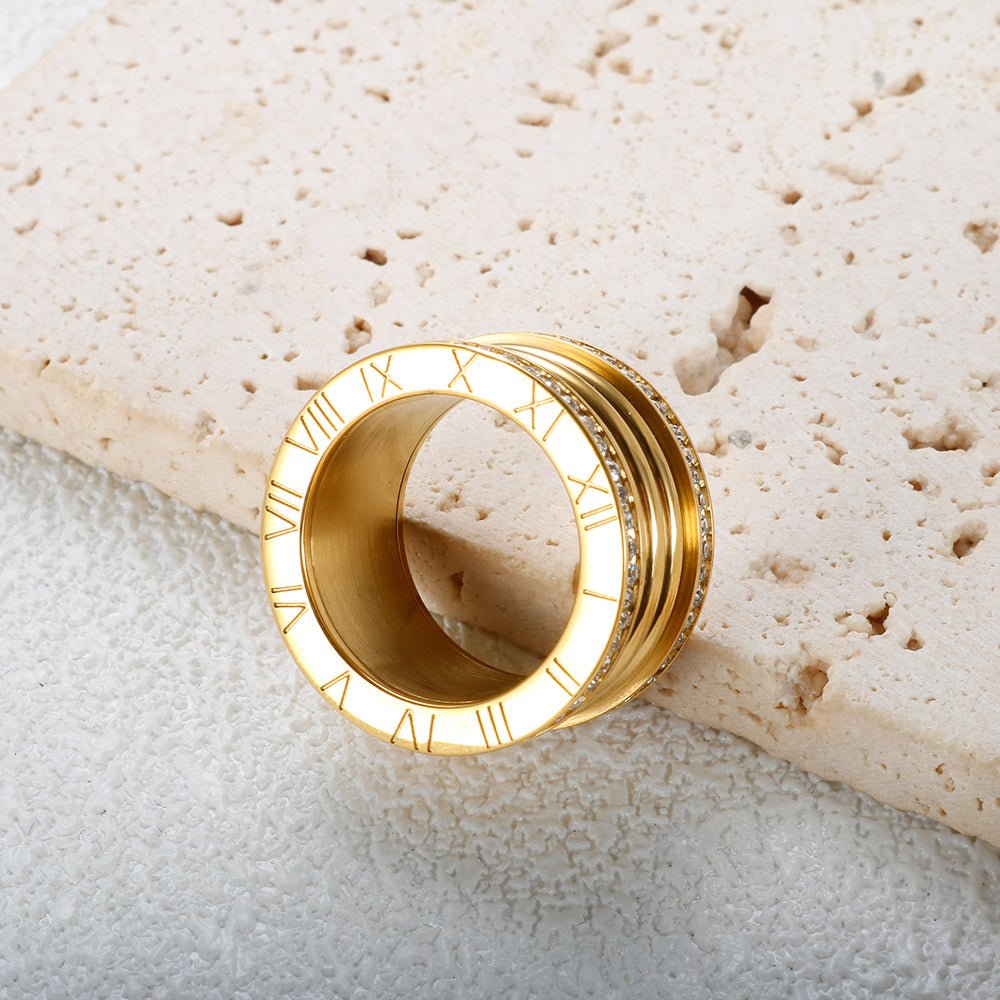 Elegant Roman Numeral Ring Margot