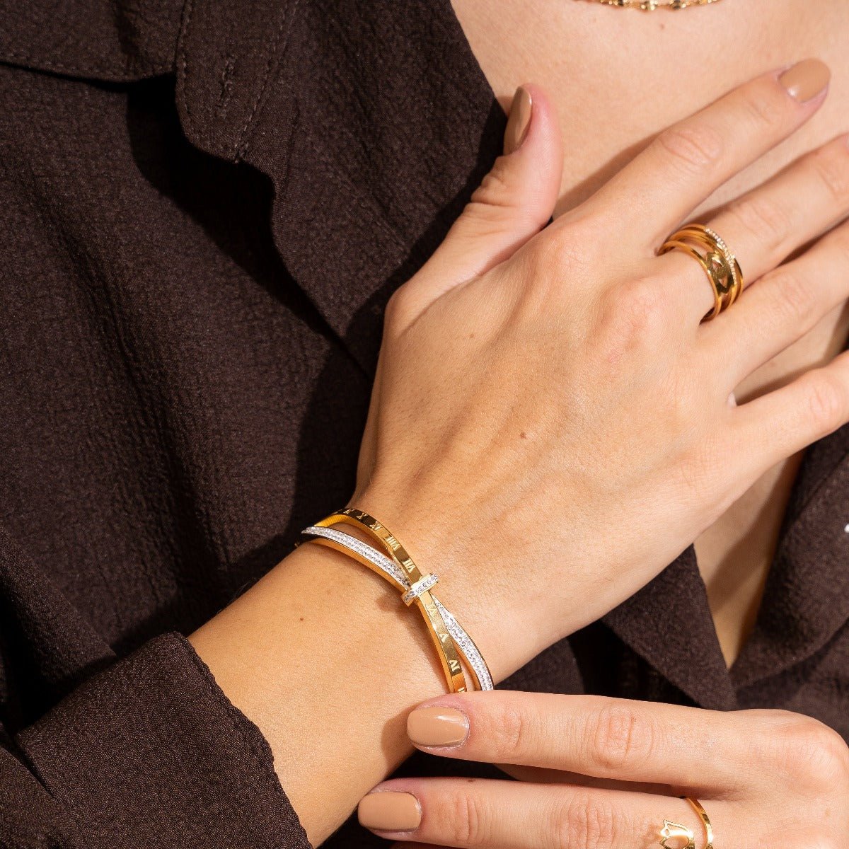 Elegant Roman Zirconia Bracelet Margot
