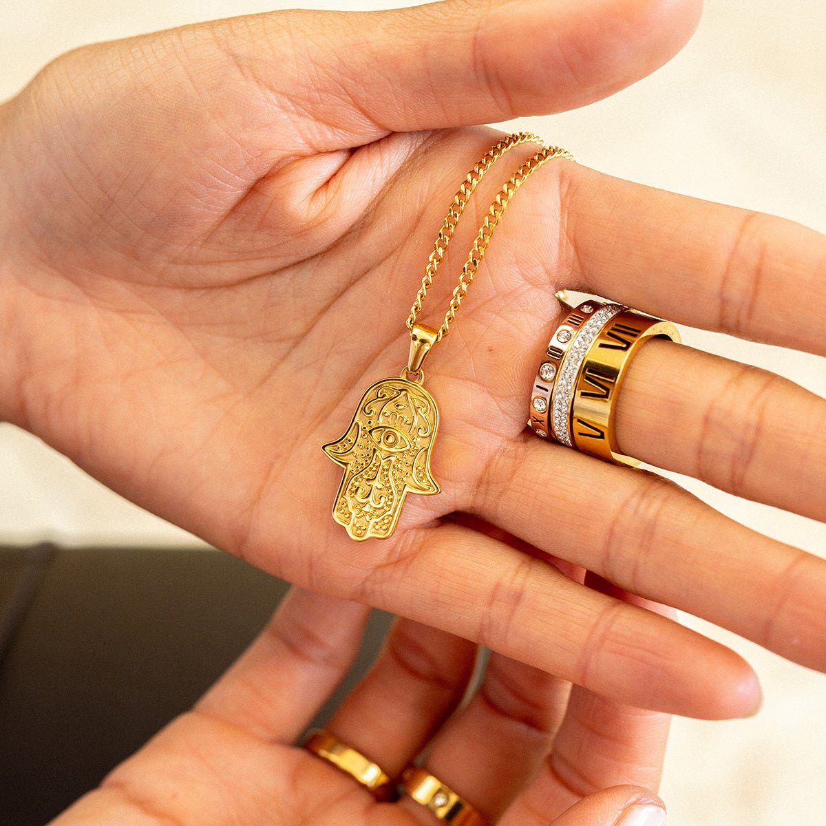 Elegant Triple Ring with Crystal Accents Margot