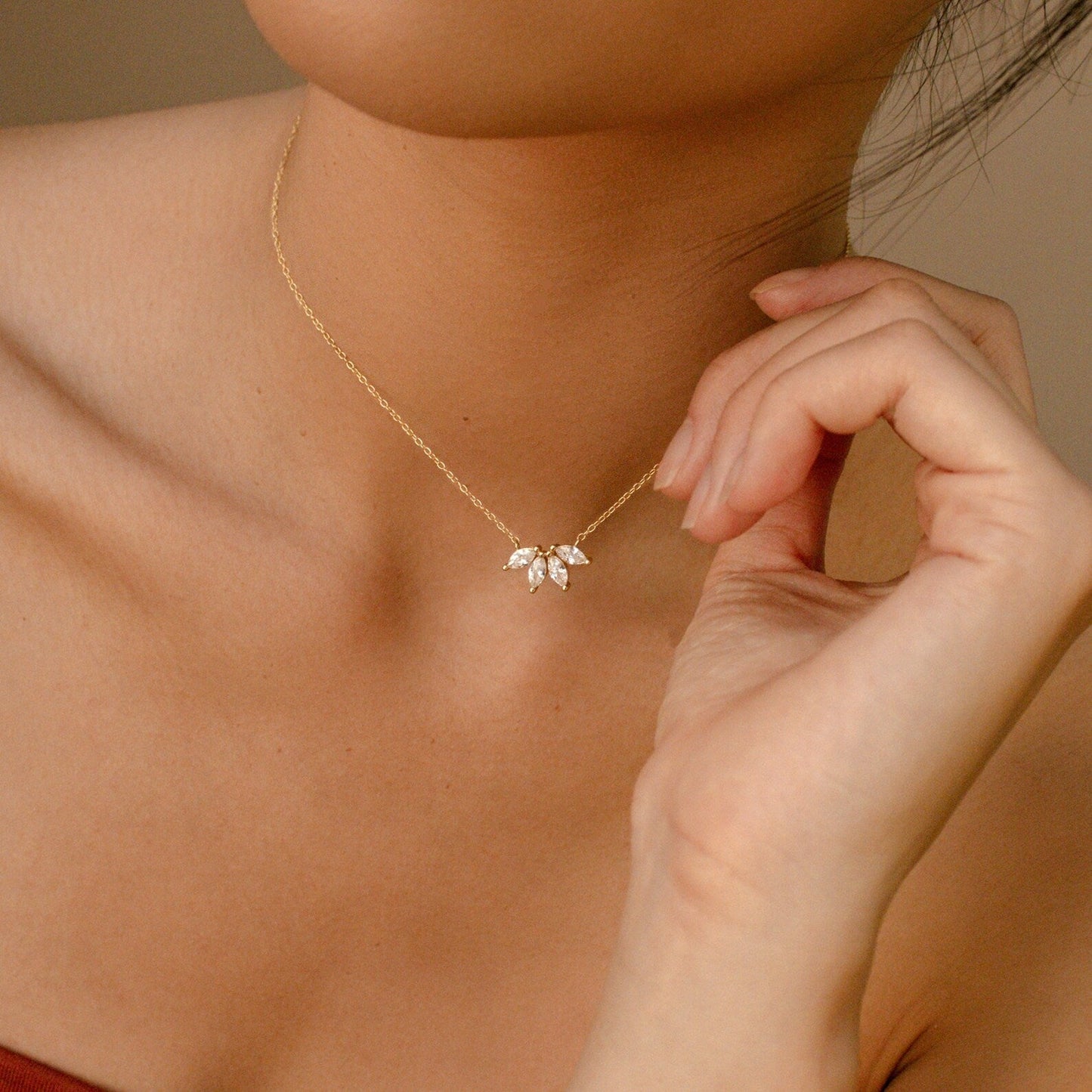 Floral-Inspired Diamond Necklace Margot