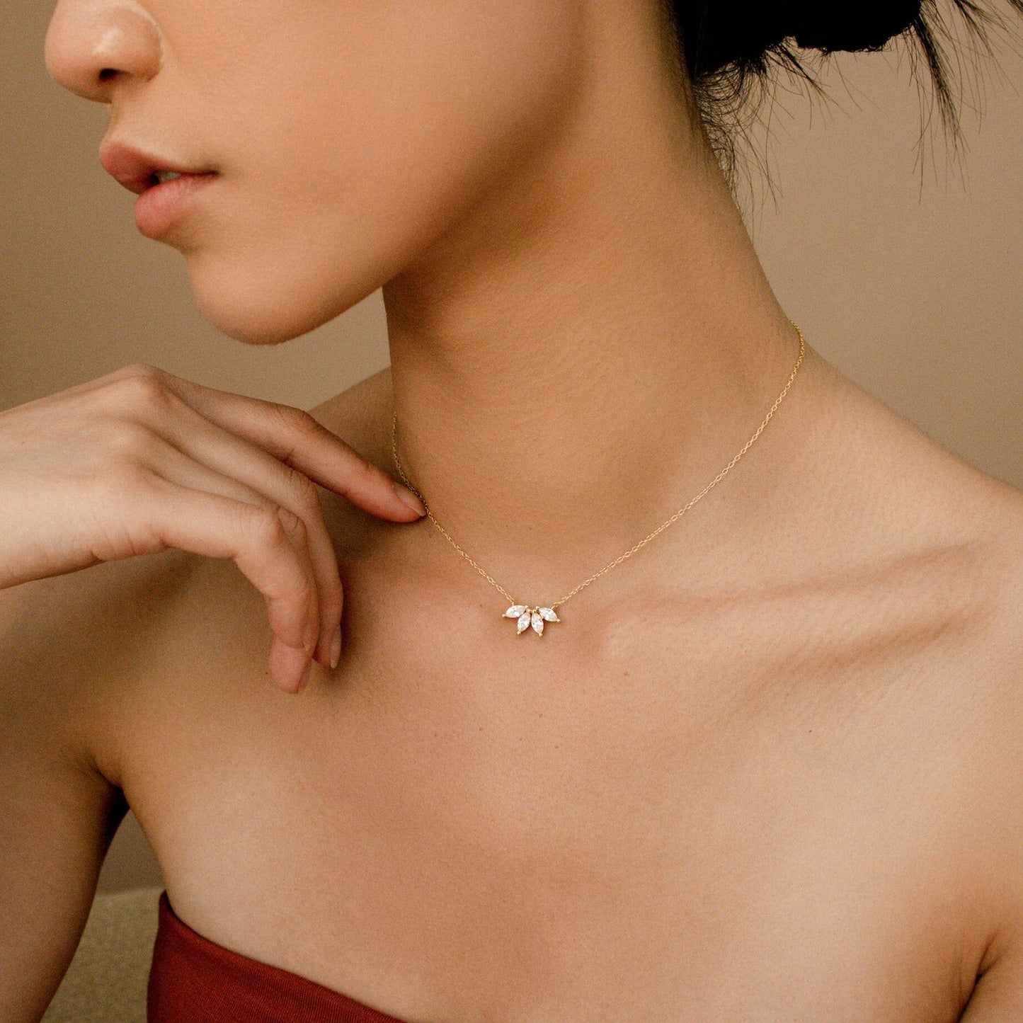 Floral-Inspired Diamond Necklace Margot