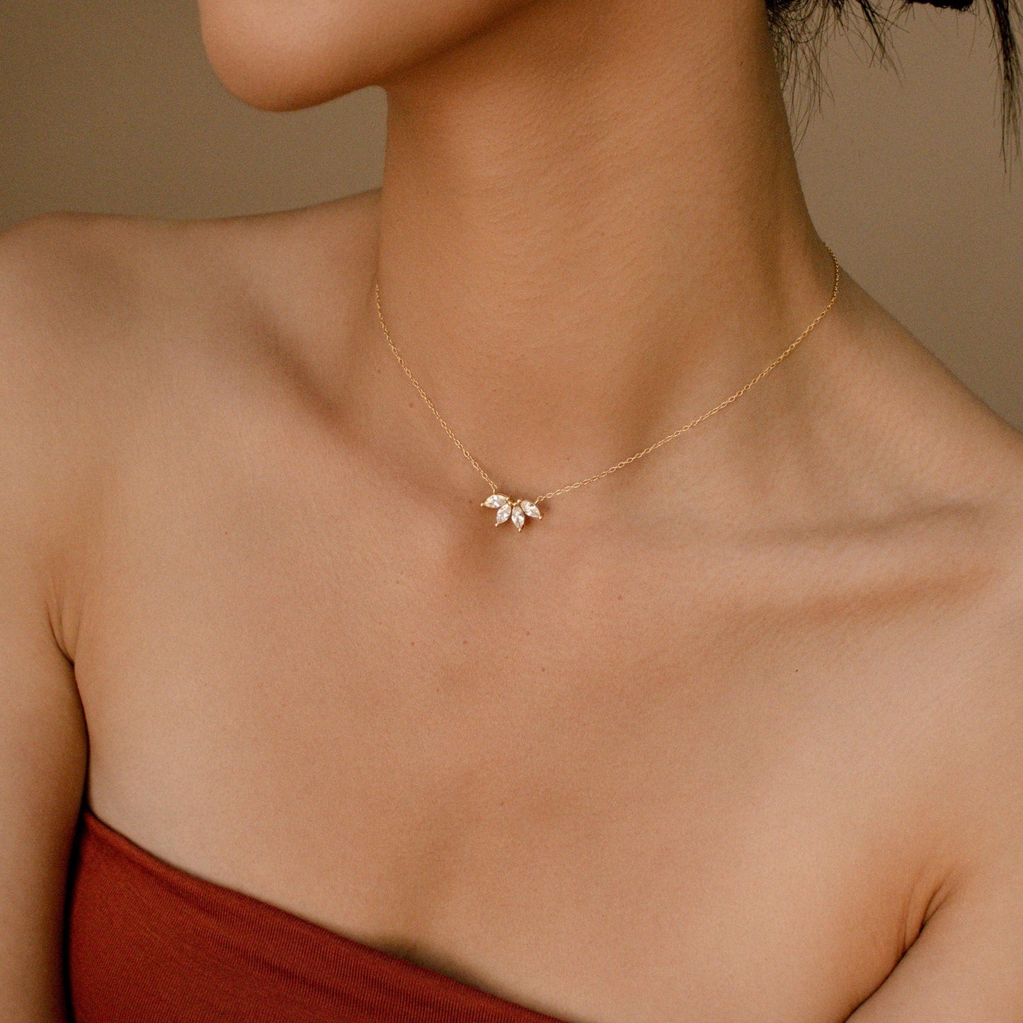 Floral-Inspired Diamond Necklace Margot