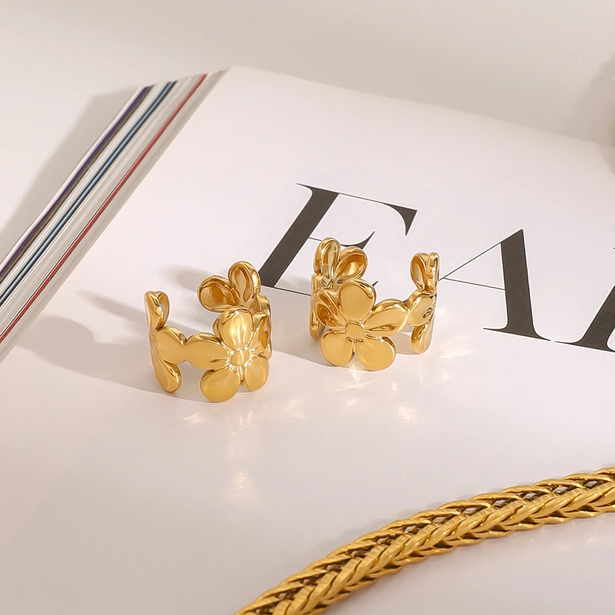 Floral Gold Earrings Margot