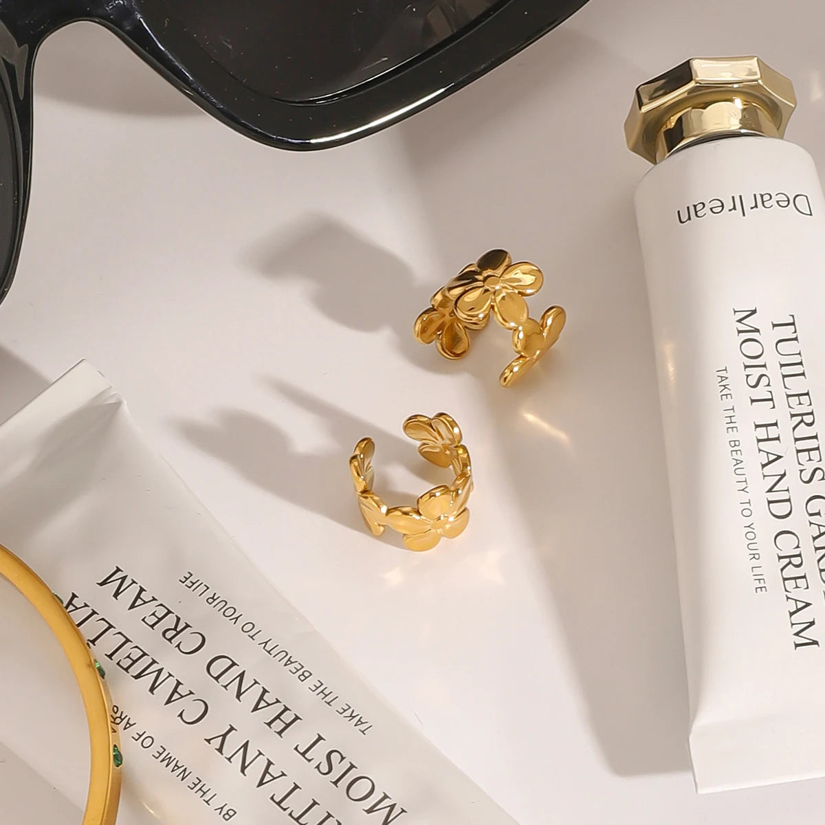 Floral Gold Earrings Margot