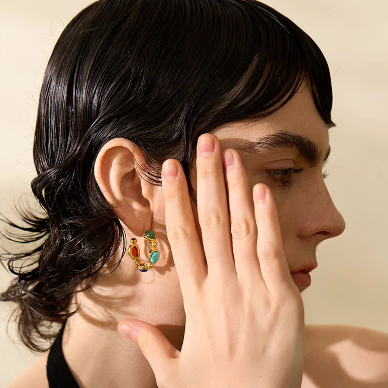 Geometric Gold Earrings Margot