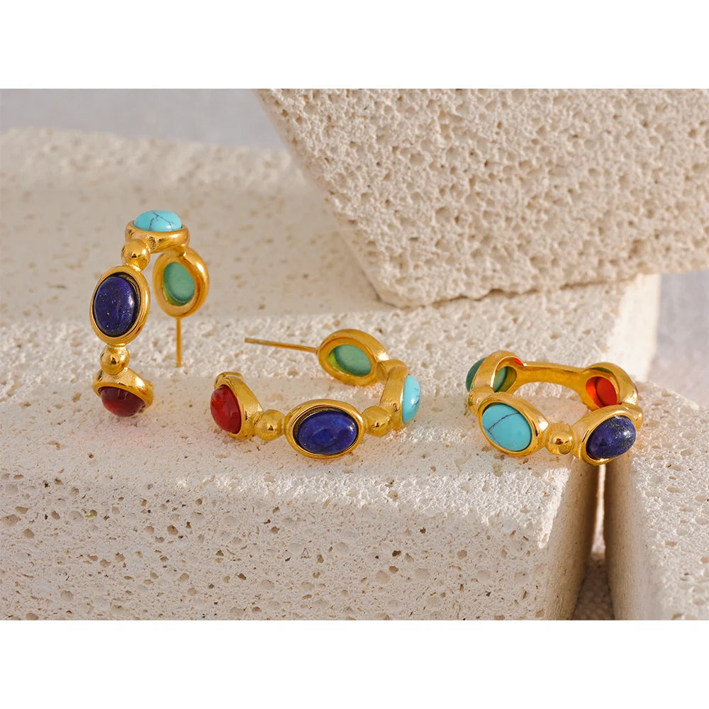 Geometric Gold Earrings Margot