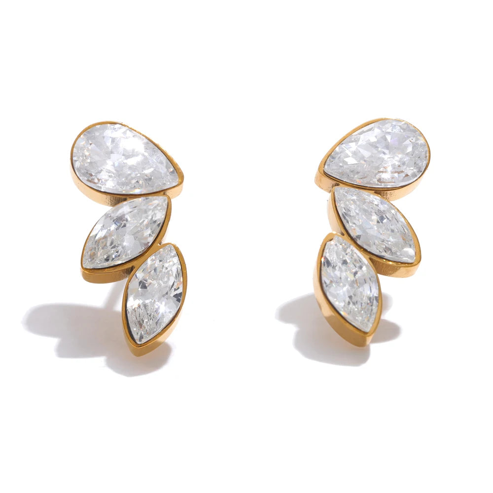 Geometric Gold Stud Earrings Margot