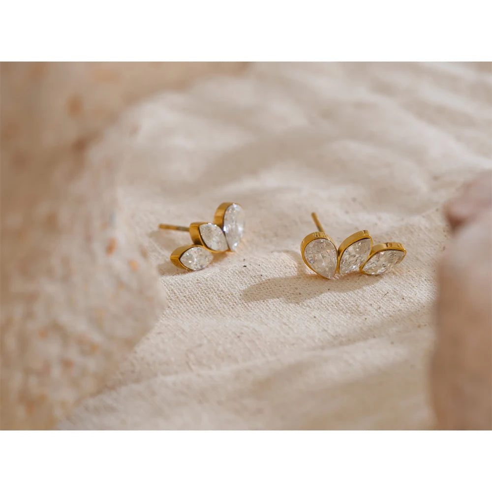 Geometric Gold Stud Earrings Margot