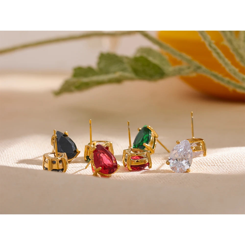 Geometric Gold Stud Earrings Margot