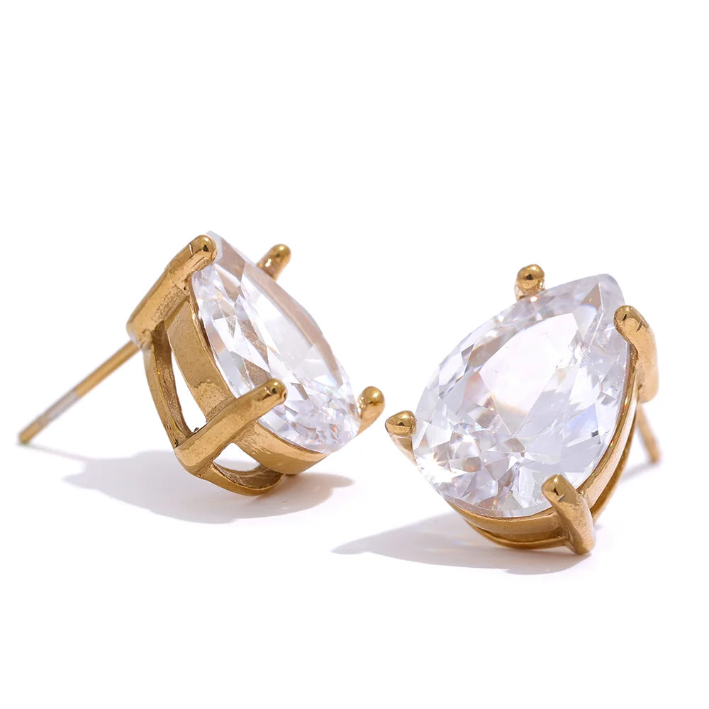Geometric Gold Stud Earrings Margot