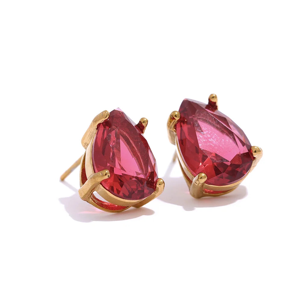 Geometric Gold Stud Earrings Margot