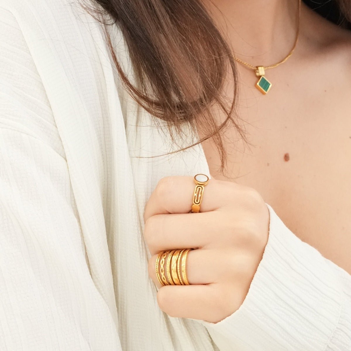 Gold Adjustable Ring Margot