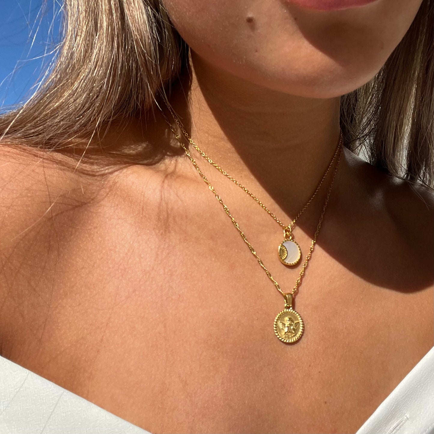 Gold Angel Necklace Margot