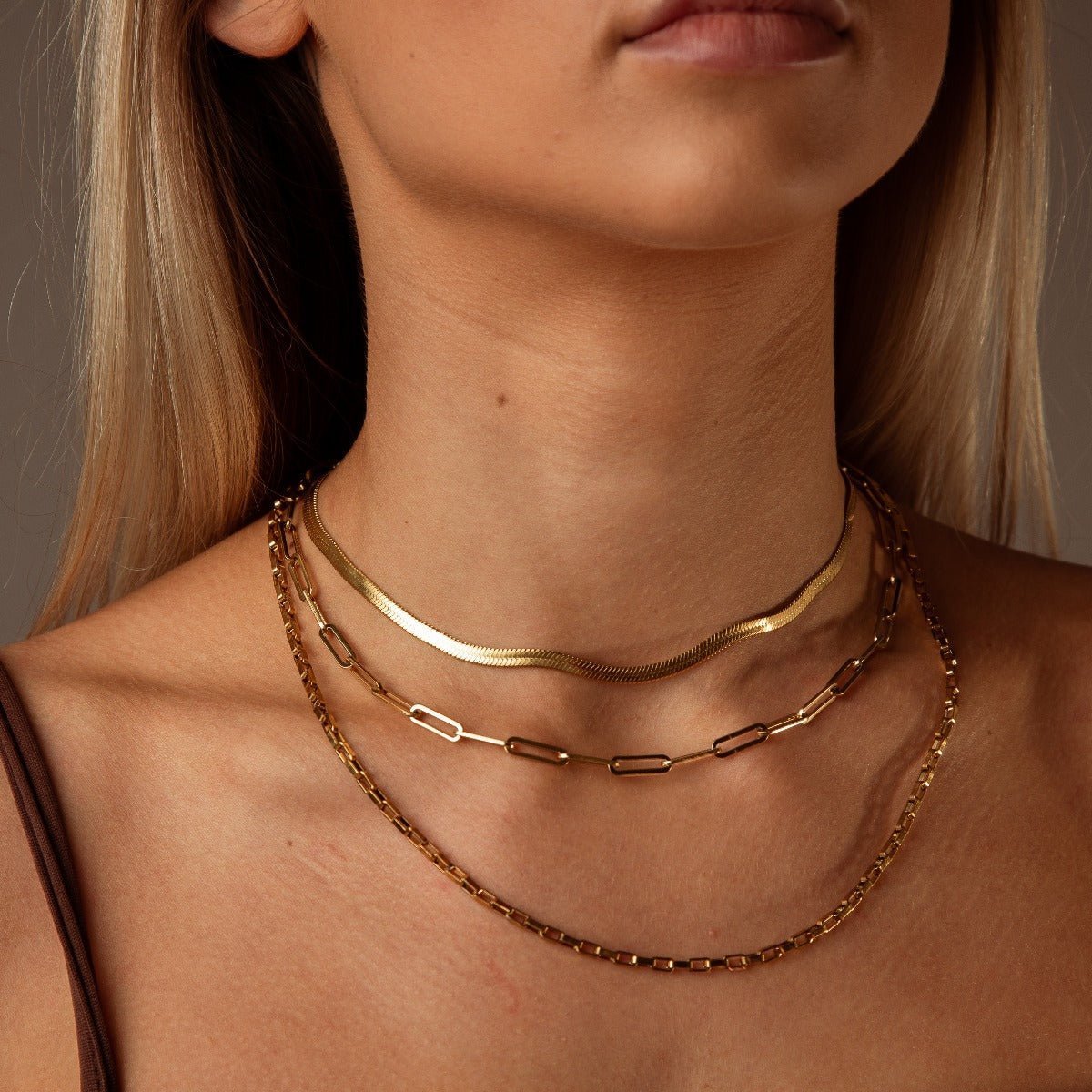 Gold Chain Link Necklace Margot