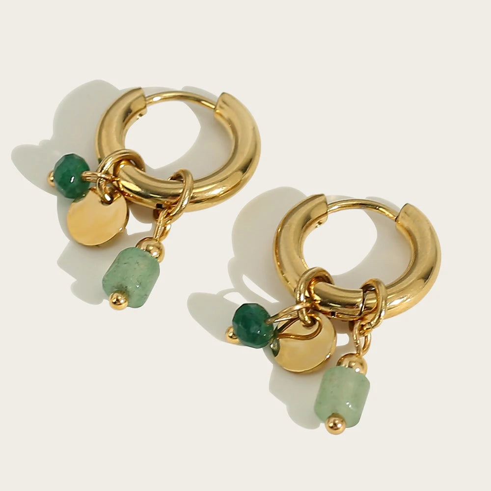 Gold Charm Hoop Earrings Margot