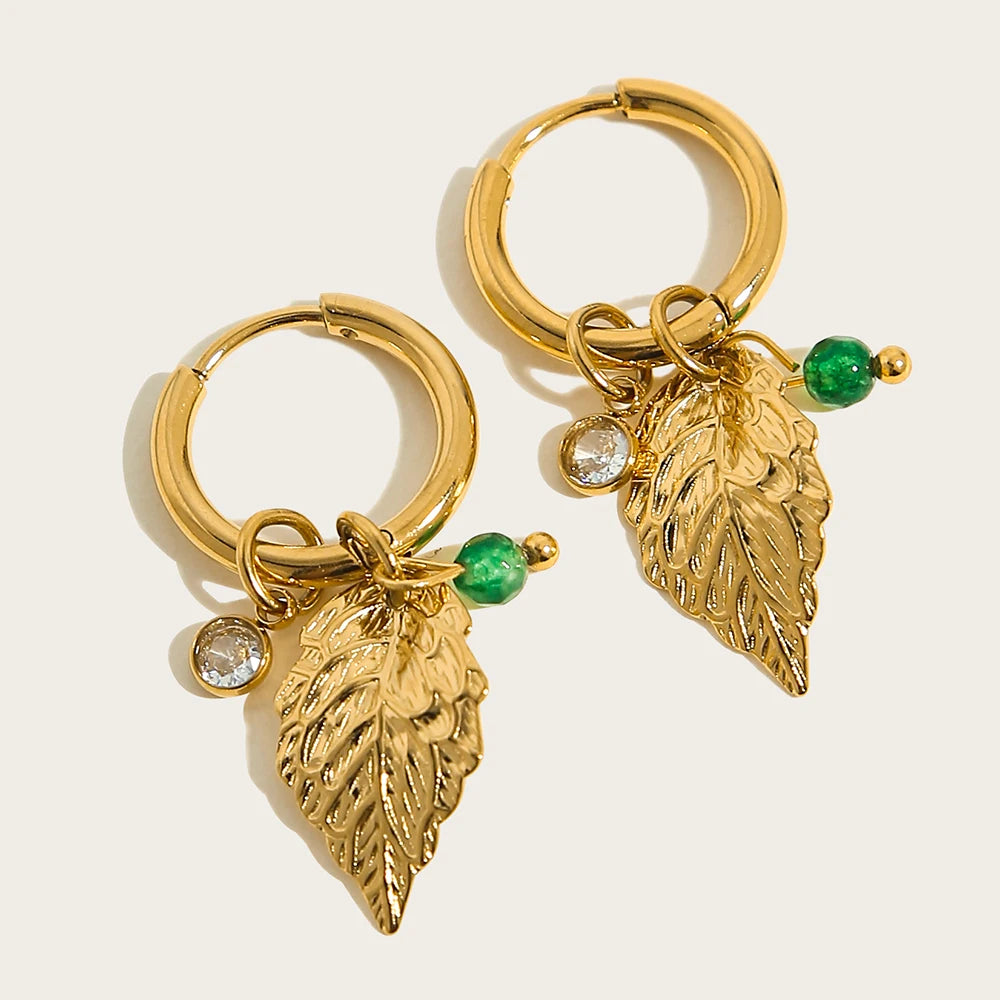 Gold Charm Hoop Earrings Margot