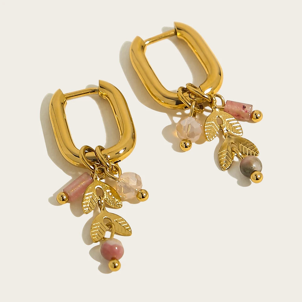 Gold Charm Hoop Earrings Margot