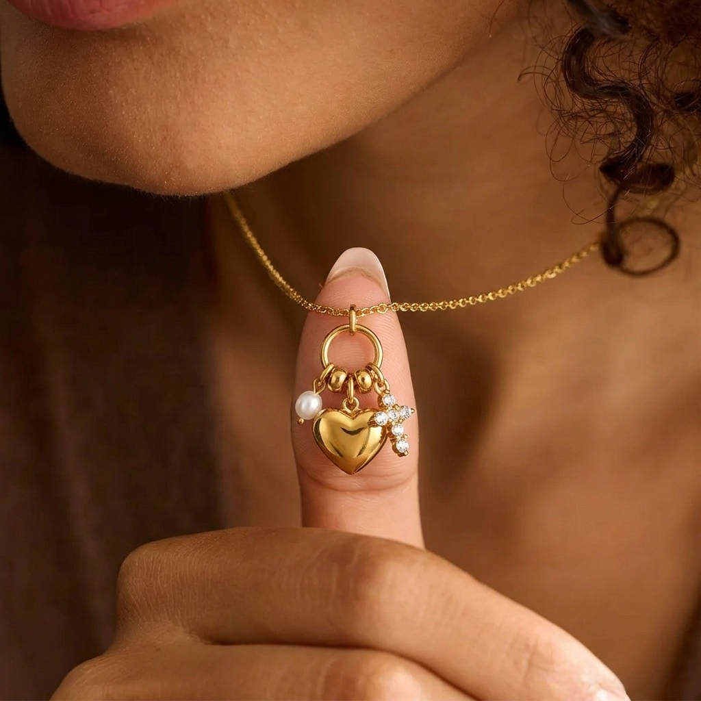 Gold Charm Necklace Margot