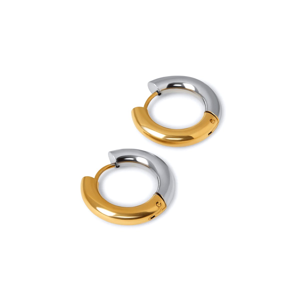 Gold Contrast Hoop Earrings Margot