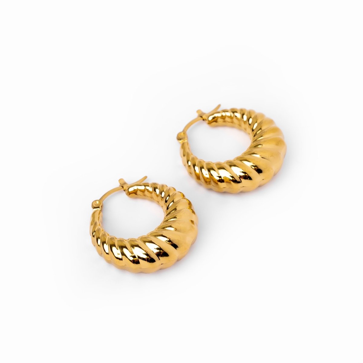 Gold Croissant Hoop Earrings Margot
