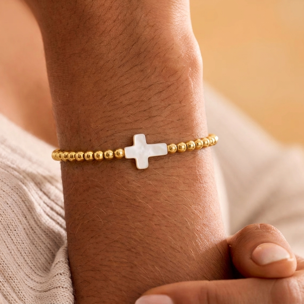 Gold Cross Bracelet Margot
