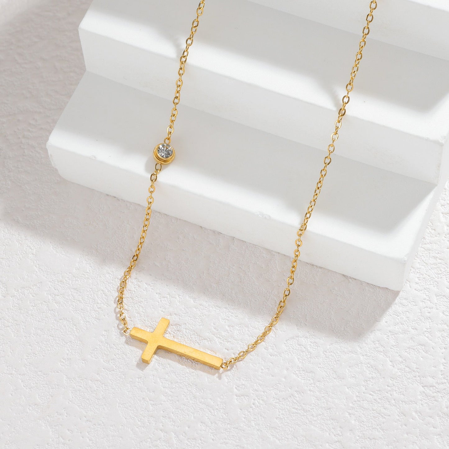 Gold Cross Charm Bracelet Margot