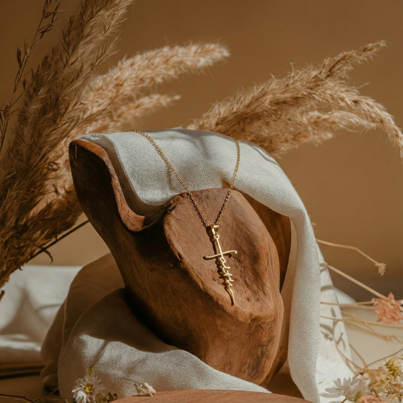 Gold Cross Pendant Necklace Margot