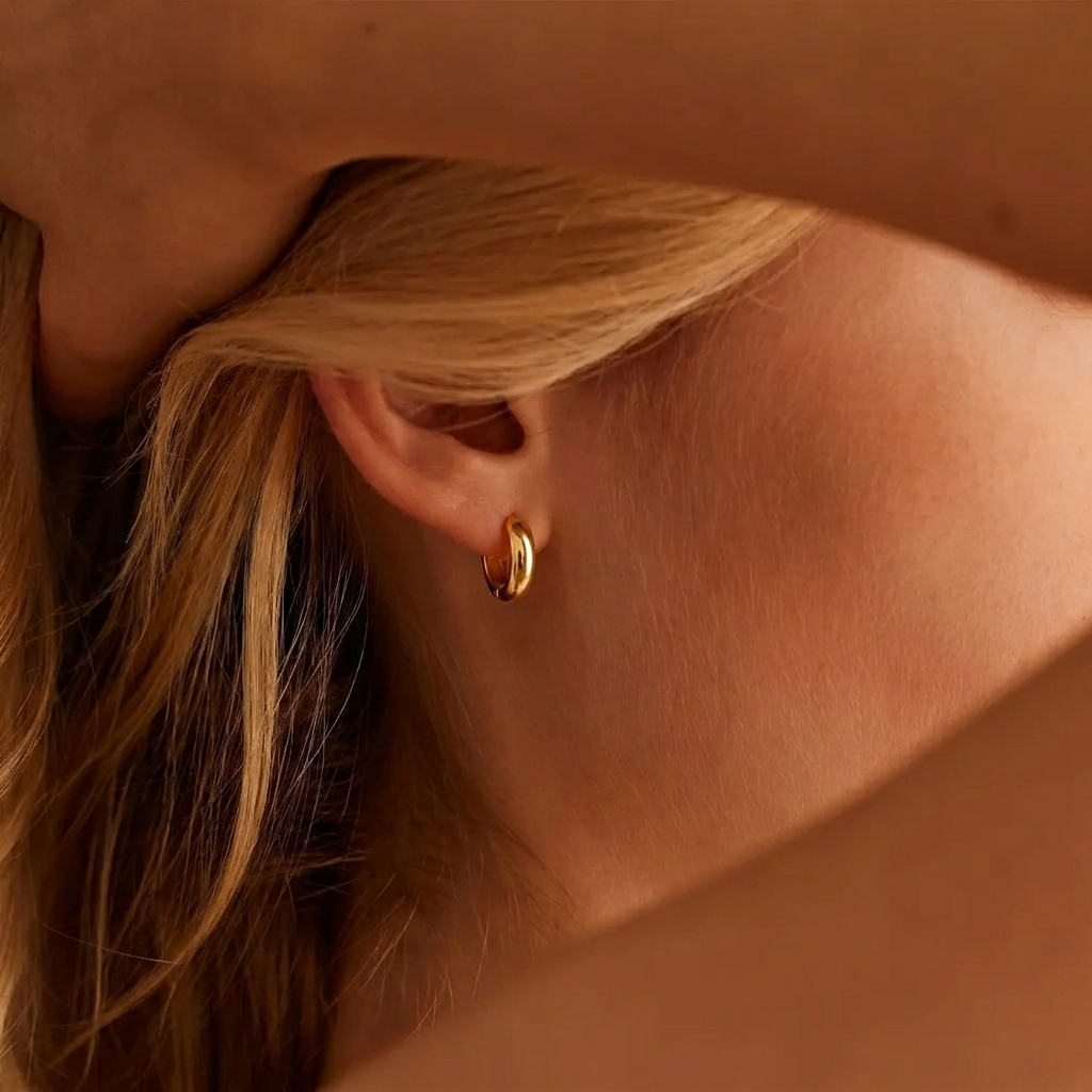 Gold Dome Hoop Earrings Margot