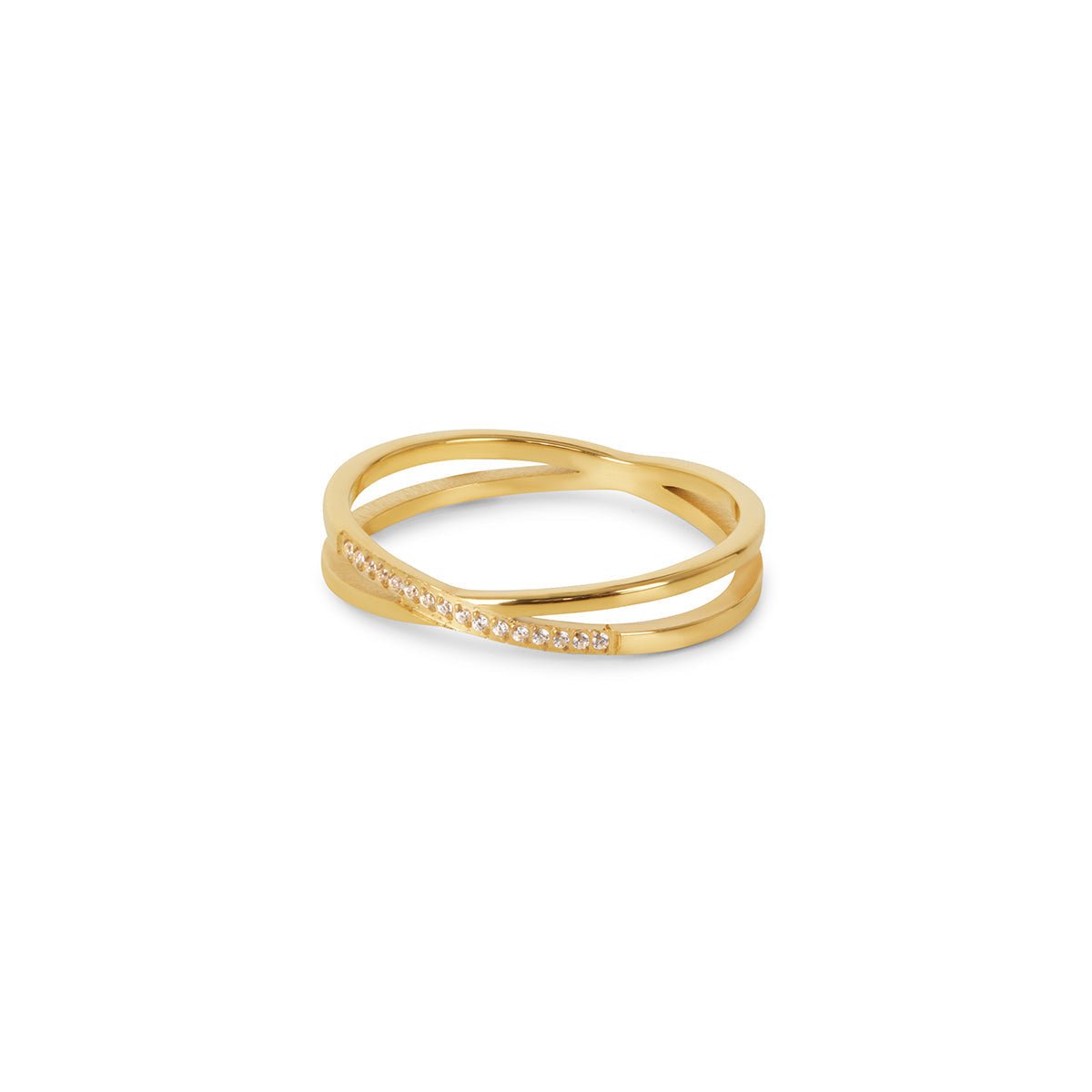Gold Double Band Ring Margot