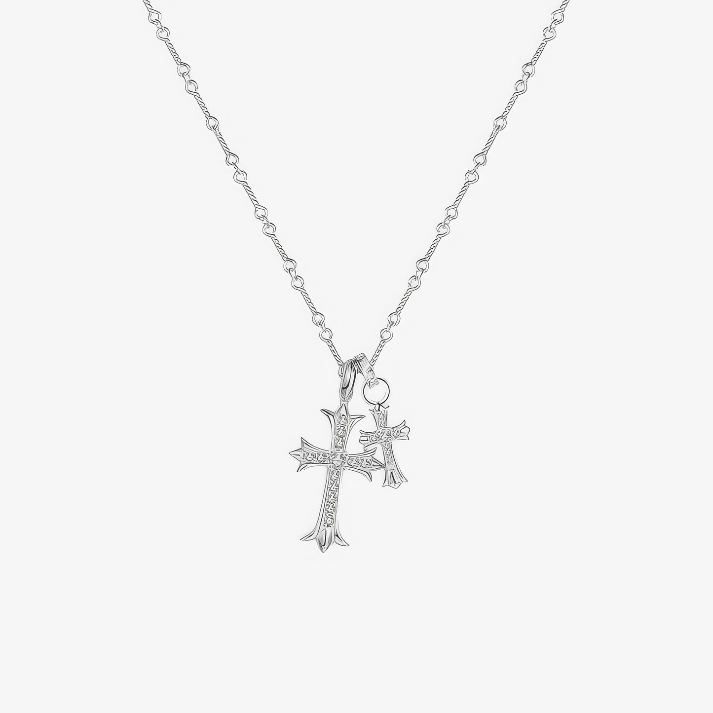 Gold Double Cross Necklace Margot