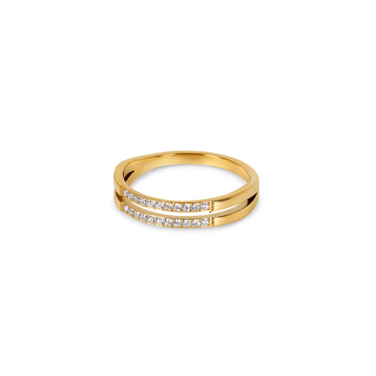 Gold Double Layer Ring Margot