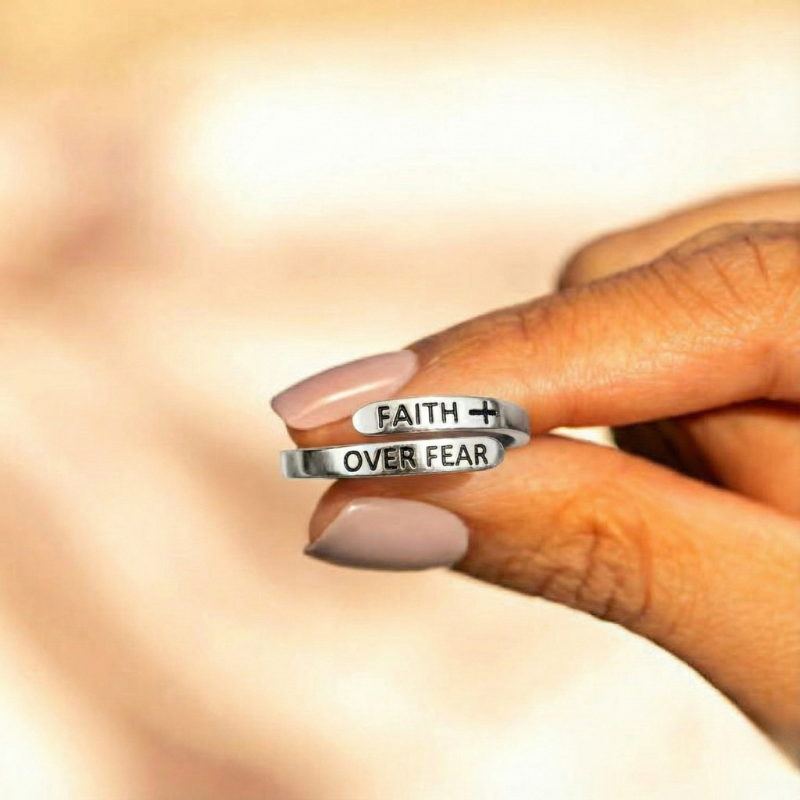 Gold Faith Over Fear Ring Margot
