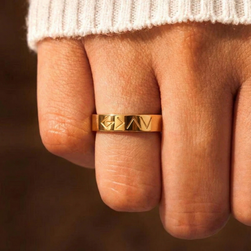 Gold Flat Polished Band Ring Margot