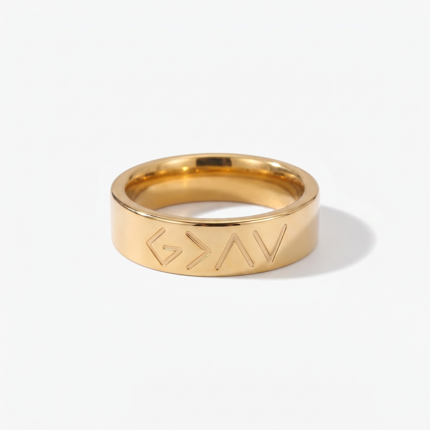 Gold Flat Polished Band Ring Margot