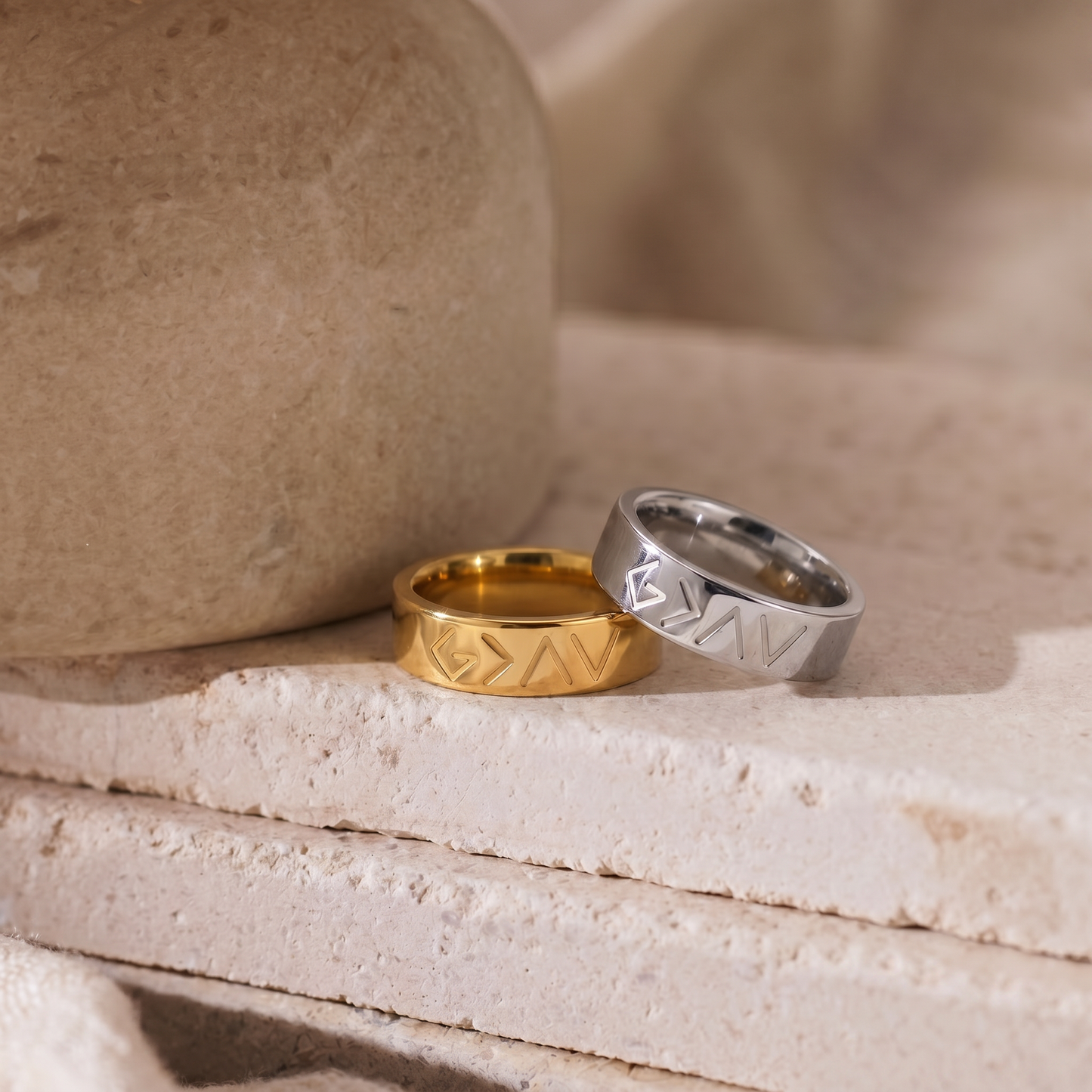 Gold Flat Polished Band Ring Margot