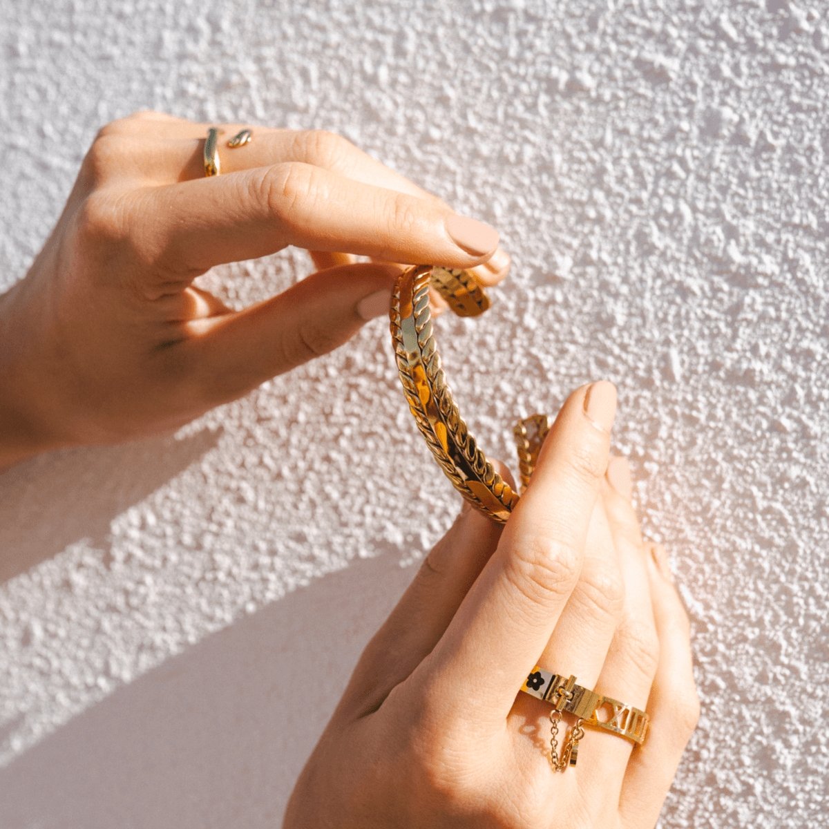 Gold Leaves Bracelet Margot