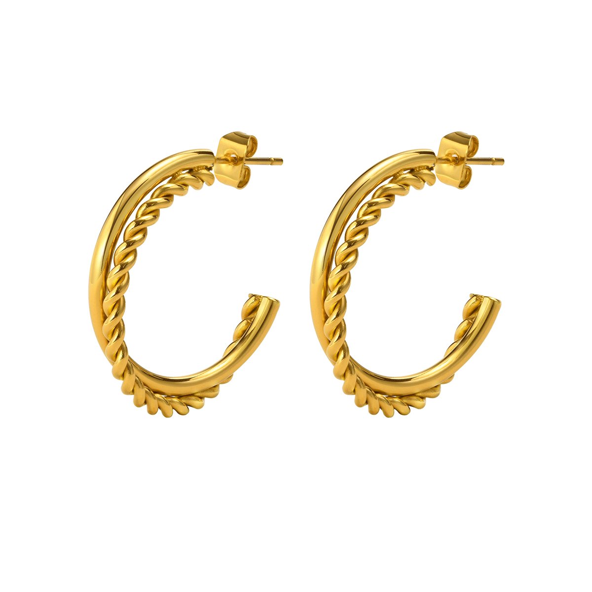 Gold Madison Hoop Earrings Margot