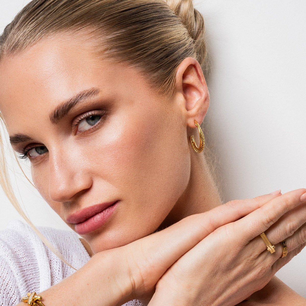 Gold Madison Hoop Earrings Margot