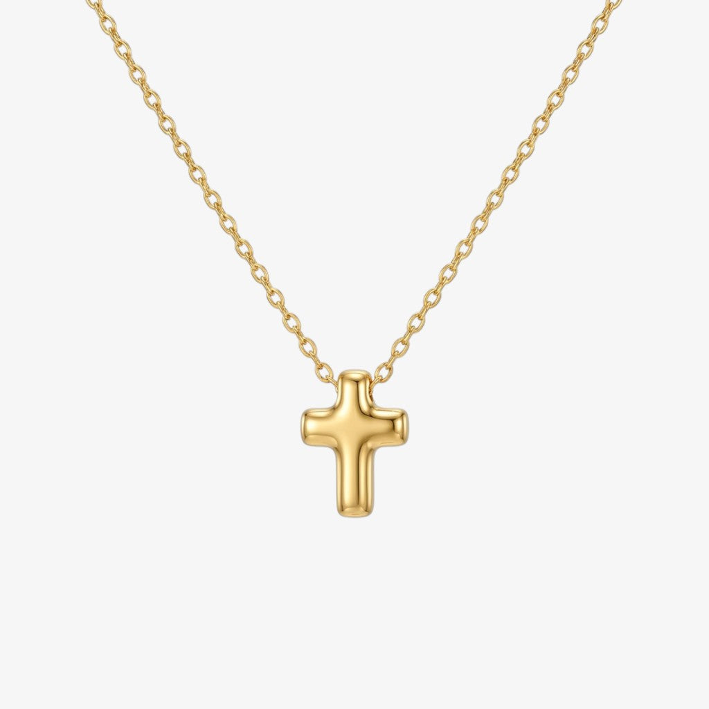 Gold Mini Cross Necklace Margot