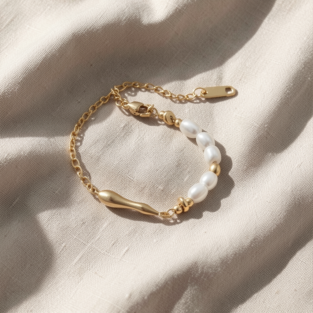 Gold Pearl Bracelet Margot