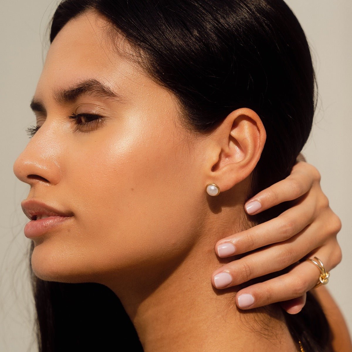 Gold Pearl Earrings Margot