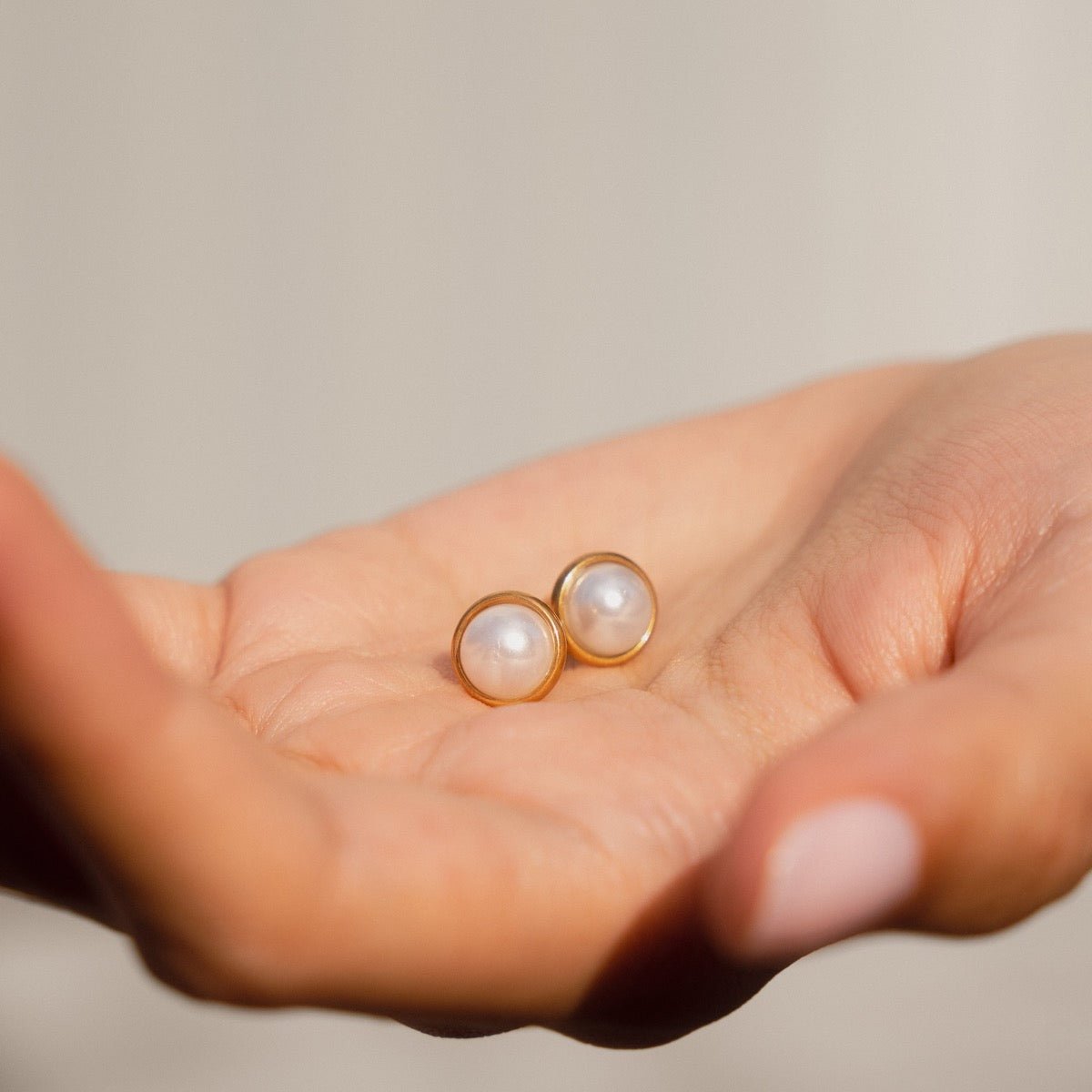 Gold Pearl Earrings Margot