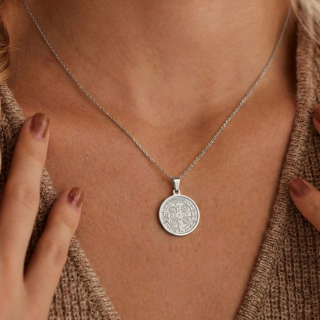 Gold Saint Benedict Necklace Margot